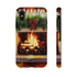 Candles on the Hearth Decorated for Christmas - Impact Resistant Phone Case iPhone XS Glossy